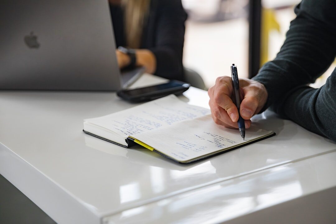 journalist writing notes